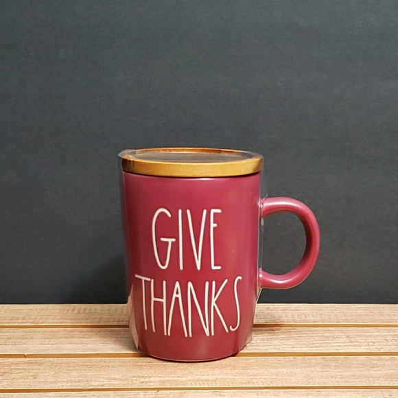 Rae Dunn GIVE THANKS coffee mug